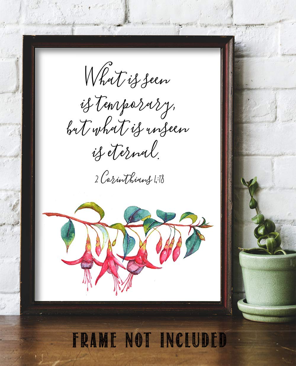 Inspirational Bible Verse Wall Art - Book of Corinthians Quotes, Motivational Christian Decor for Home & Office, Unframed 11x14, Perfect for Living Room, Bedroom & Gifts