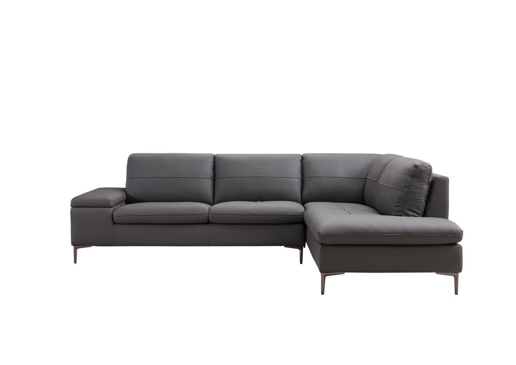 Gio Italia Decker L-Shaped Italian Leather Sectional Sofa - Modern Luxury Living Room Furniture for Home & Office Comfort