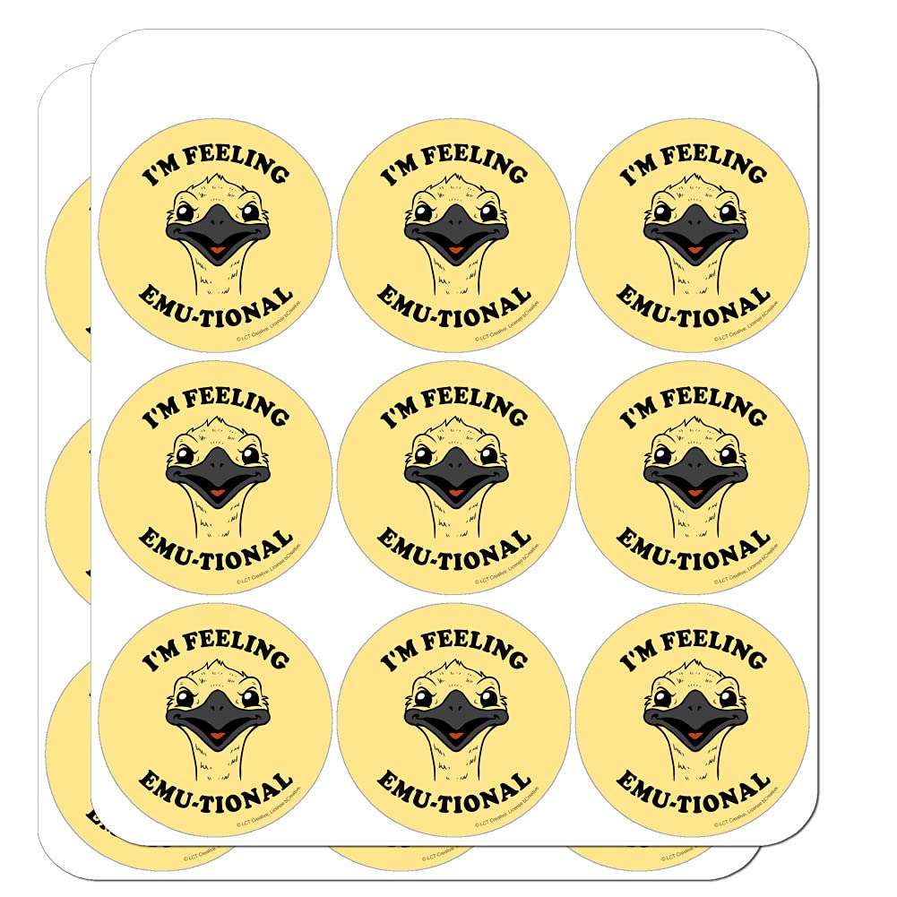 Funny Emotional Emu Stickers for Planners, Calendars & Scrapbooking - Cute Crafting Decals for Journals, Bullet Journals & DIY Projects