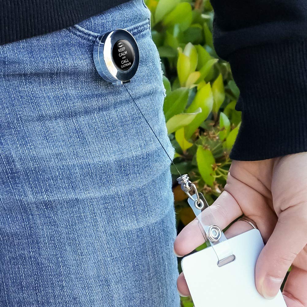 Batman Retractable ID Badge Holder - Premium Metal Clip for Work & Security