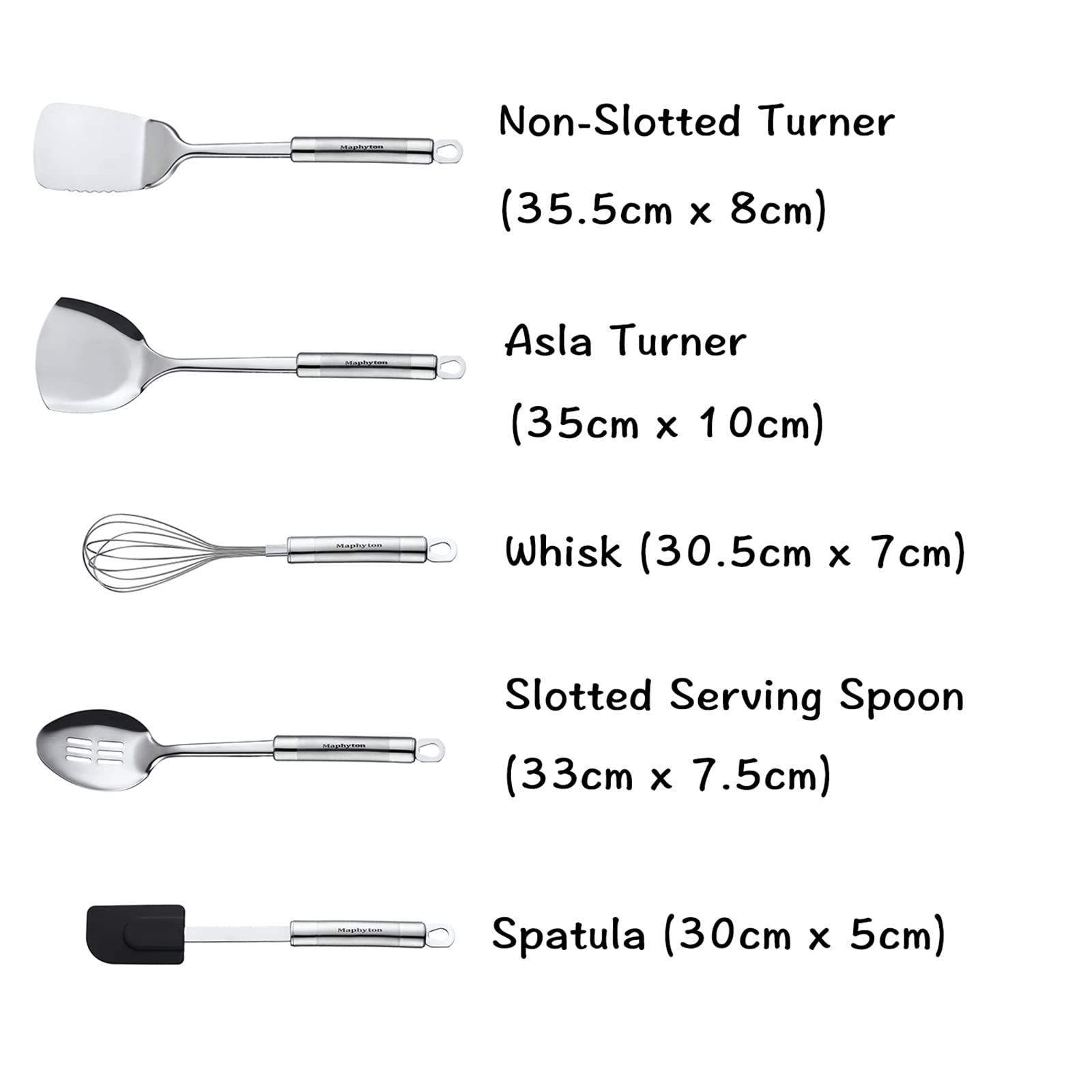 11-Piece Stainless Steel Cooking Utensil Set - Nonstick Kitchen Tools with Spatula, Spoon & More - Perfect for Baking, Frying & Everyday Cooking