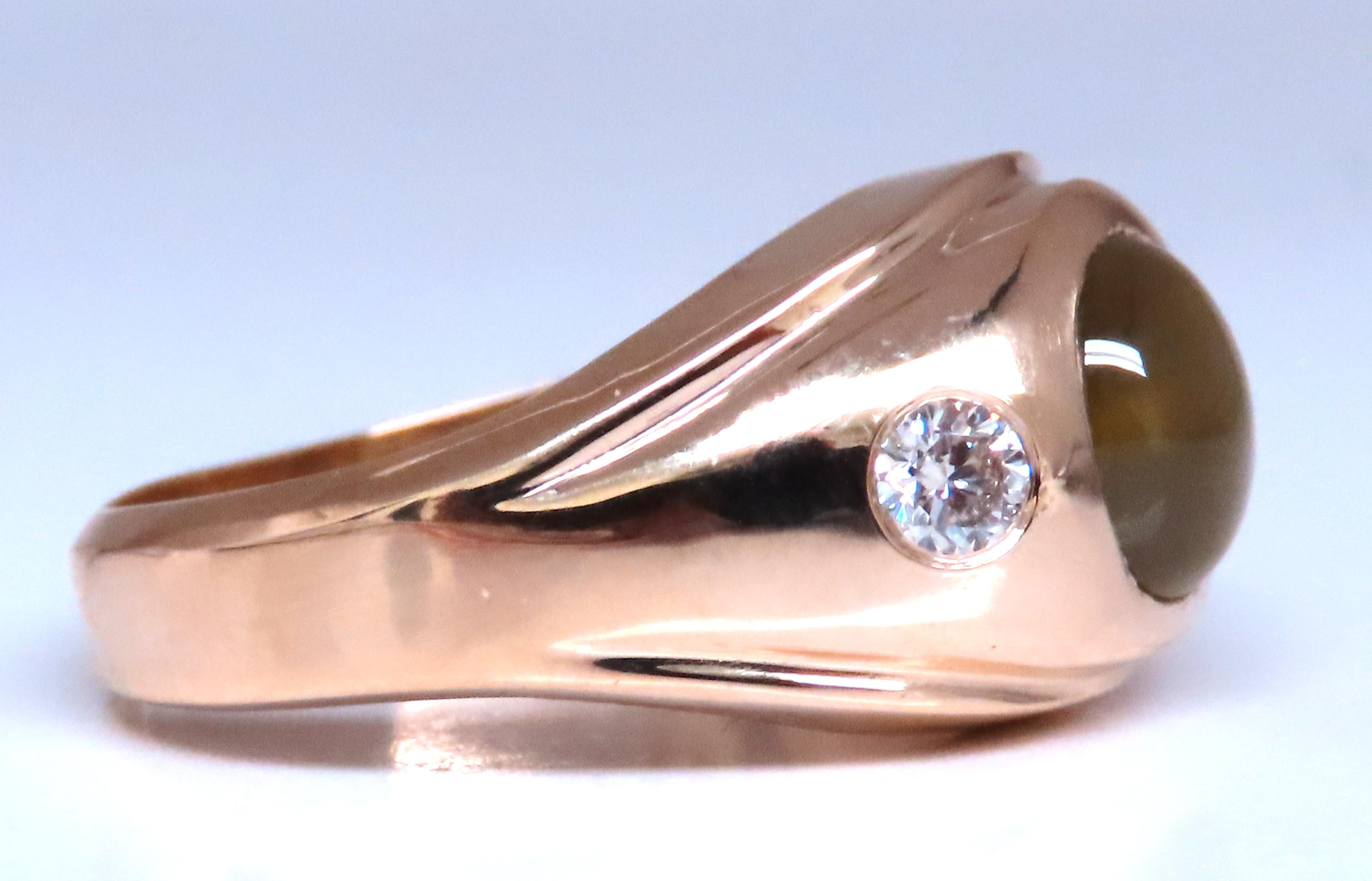 GIA Certified 3.15 Carat Natural Cat's Eye Ring in 14K Gold - Elegant Jewelry for Women, Perfect for Weddings, Anniversaries & Special Occasions