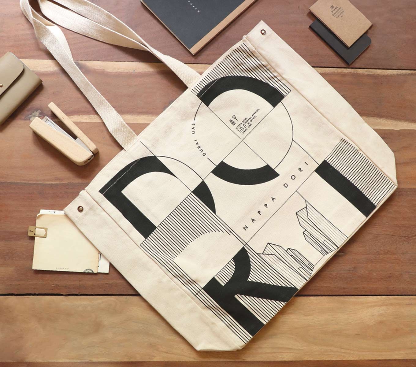 Stylish Canvas Tote Bag for Women - Durable & Eco-Friendly Shopping Bag - Perfect for Groceries, Beach, Work & Travel (Dubai Inspired Design)