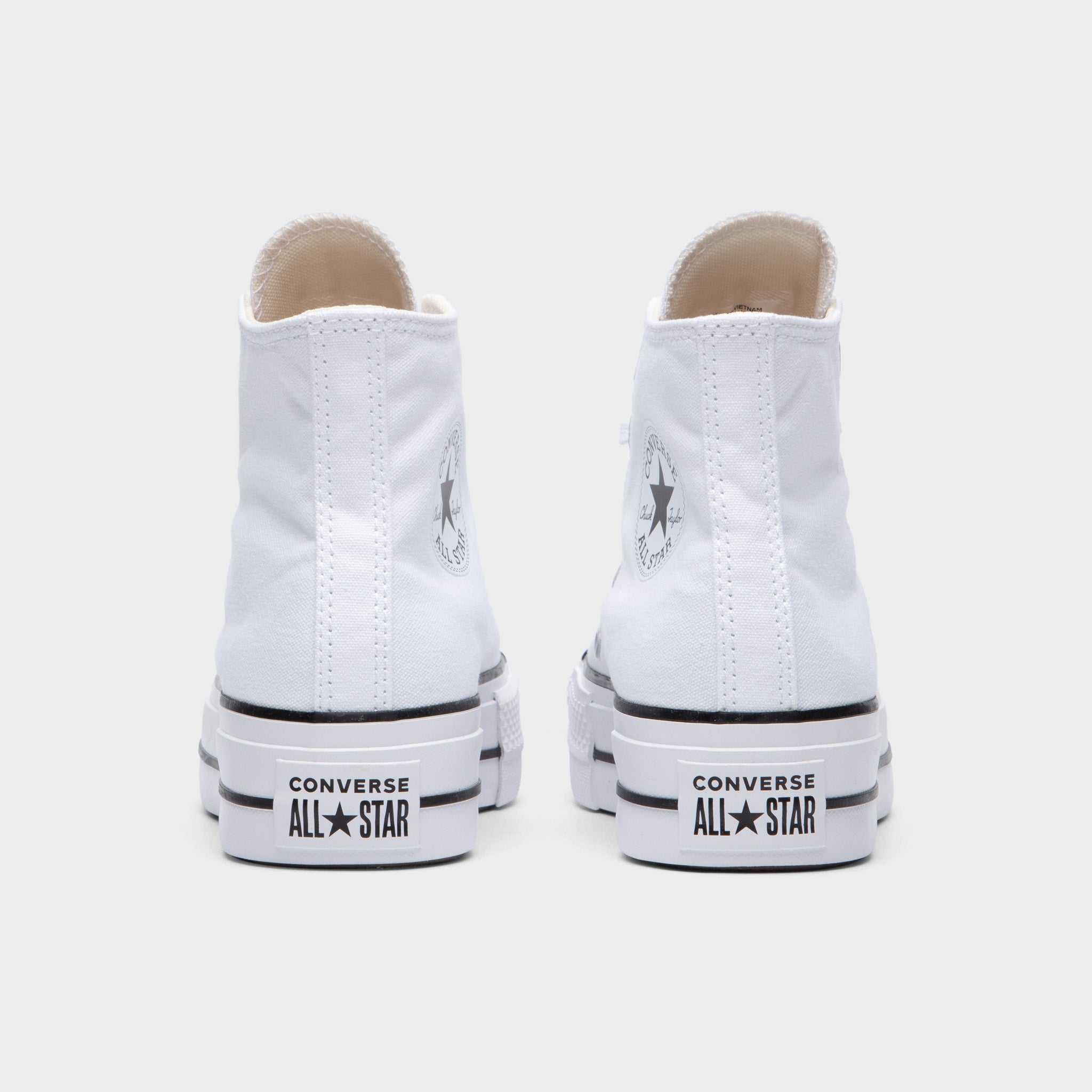 Converse Women's Chuck Taylor All Star Platform Sneakers - White & Black Canvas High Top Shoes for Casual Wear & Street Fashion