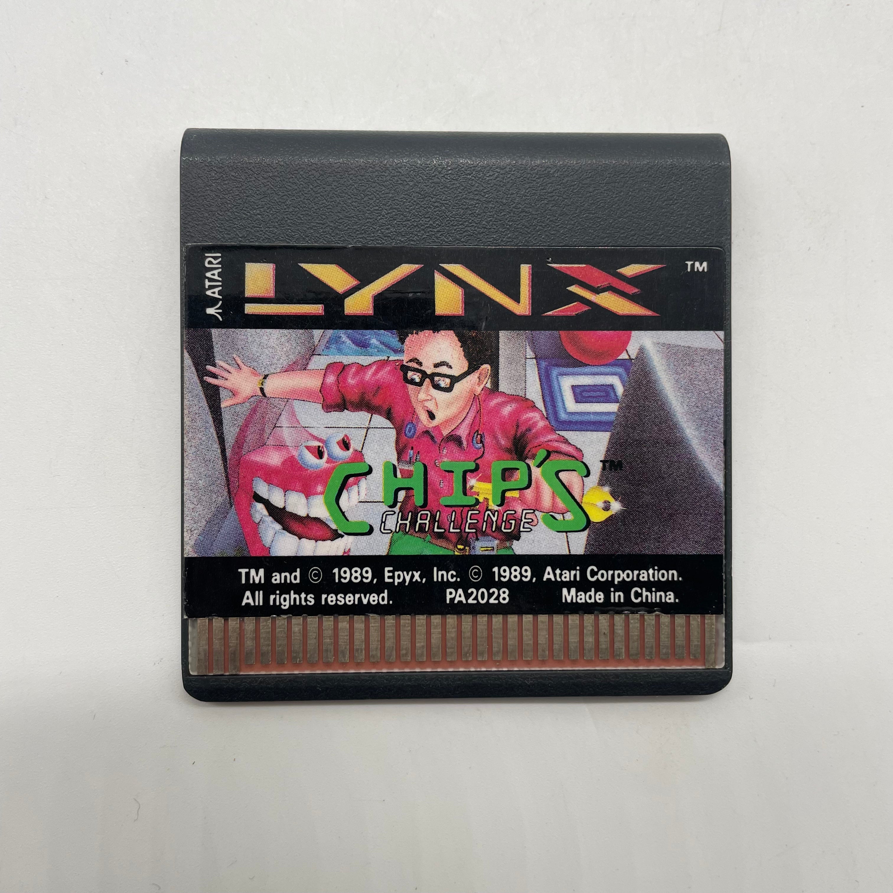 Atari Lynx Chips Challenge Game Cartridge - PAL Version | Retro Gaming Collectible for Classic Console Enthusiasts | Perfect for Nostalgic Gaming Sessions and Collector's Display