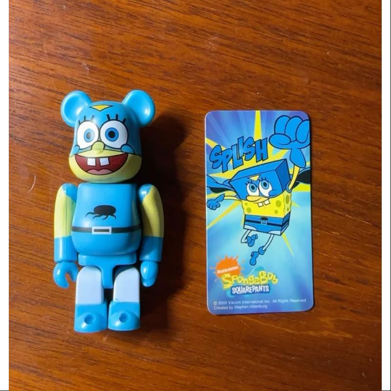 Bearbrick Series 18 Secret CUTE Spongebob SPLASH 100% Collectible Figure - Rare SpongeBob SquarePants Vinyl Art Toy for Display & Collection - Perfect for Anime Fans, Home Decor, and Gift Giving