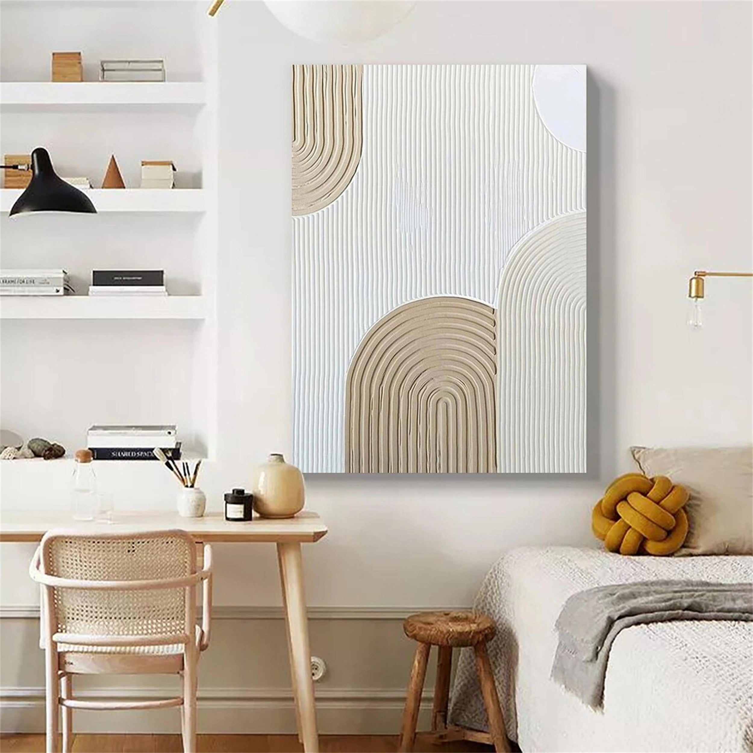 Beige & Brown Abstract Wall Art Print #BB081 - Modern Home Decor for Living Room, Bedroom & Office