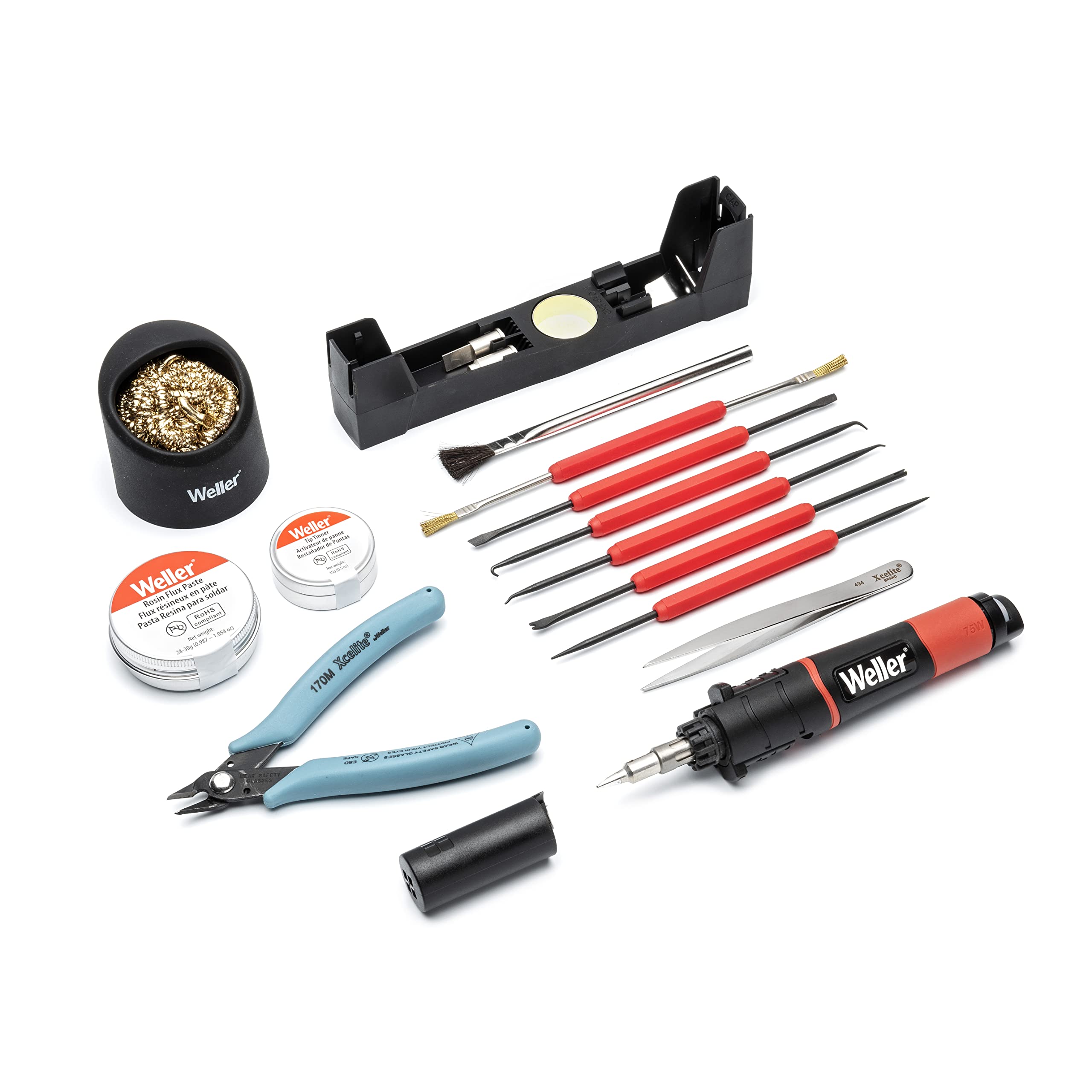 Weller Drone Soldering Tool Kit - 24 Piece Professional Electronics Repair Set for PCB, Drone, and RC Models - Perfect for DIY Projects and Electrical Maintenance