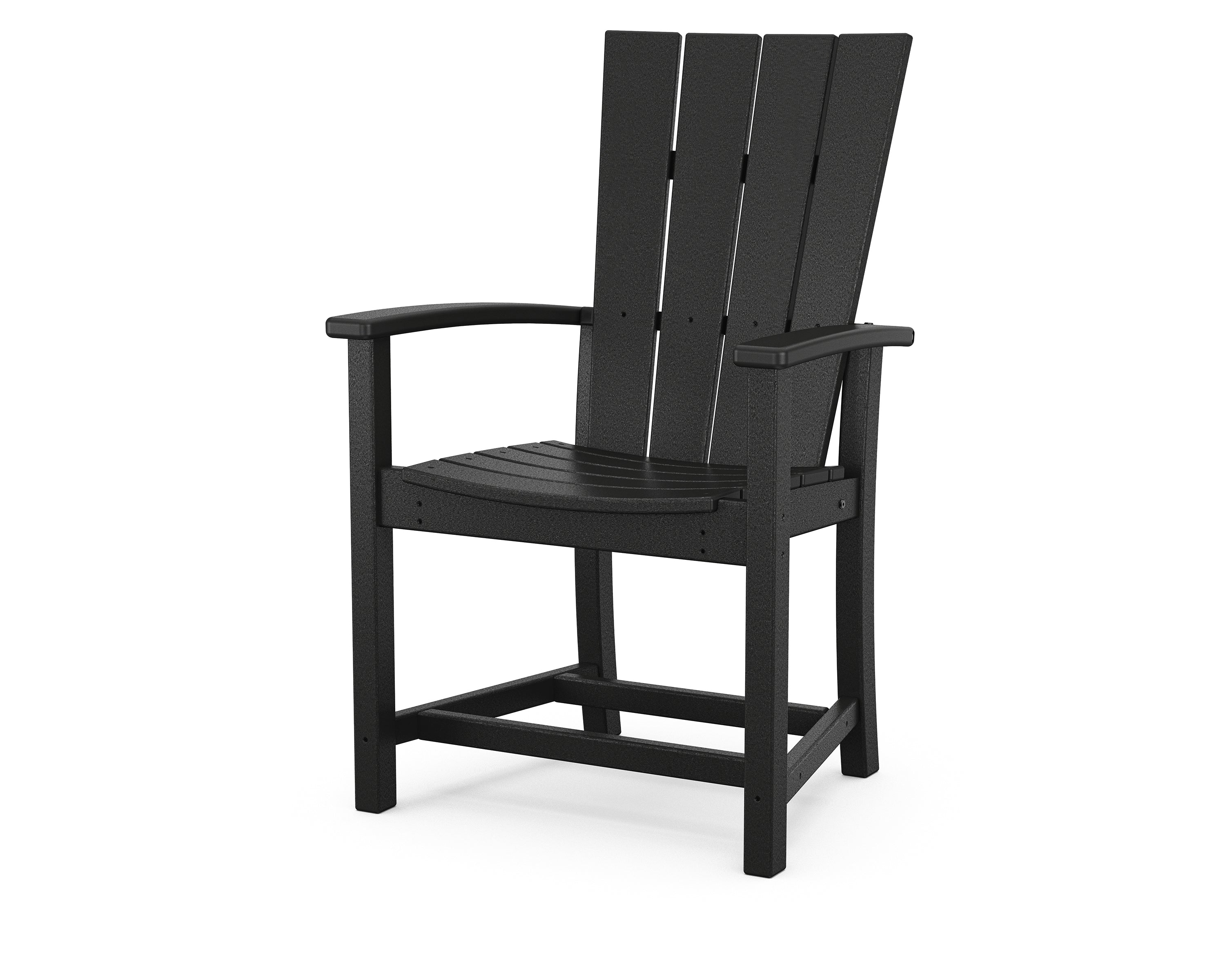 POLYWOOD Quattro Adirondack Dining Chair - Outdoor Patio Furniture, All-Weather Resin, Comfortable Seating for Garden, Poolside & Backyard (Set of 2, White)