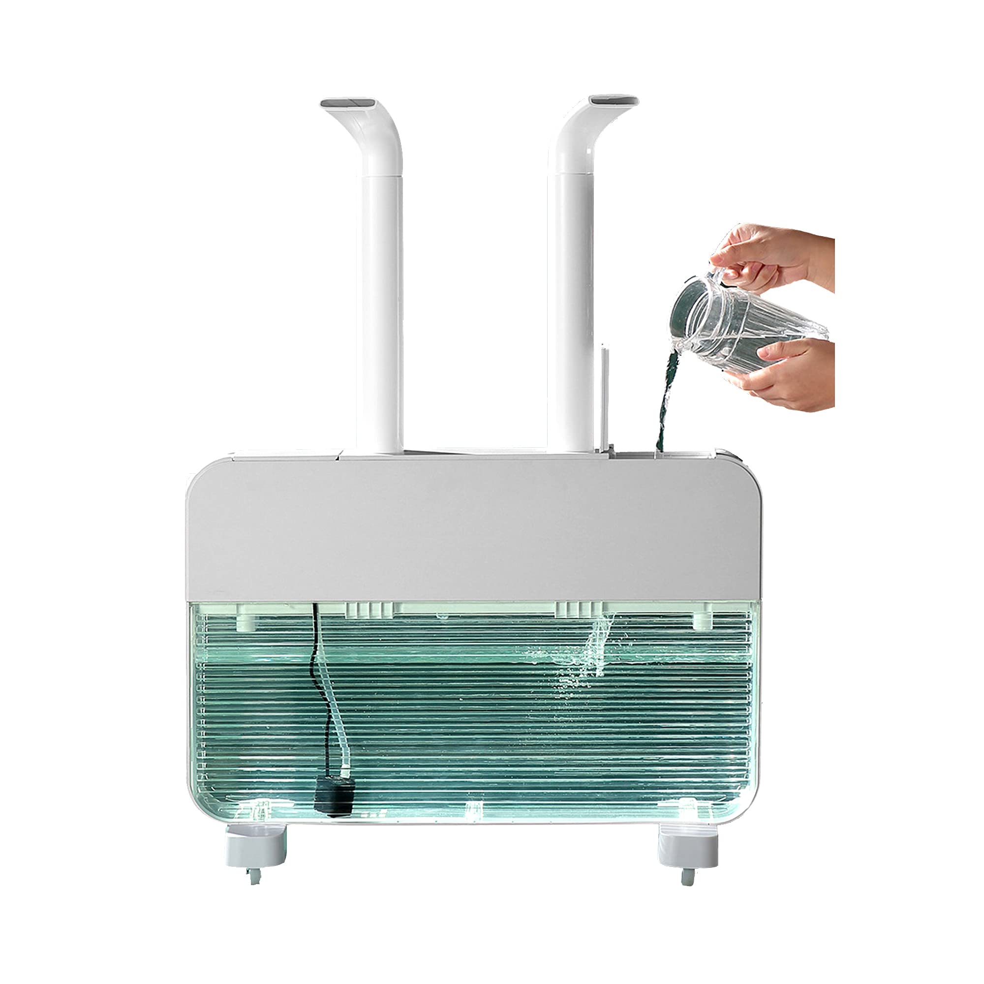 Industrial Ultrasonic Humidifier - 12L Large Capacity Quiet Cool Mist Humidifier with 600ml/h Output for Office, Bedroom, Greenhouse & Supermarket | Perfect for Dry Air Relief & Plant Care