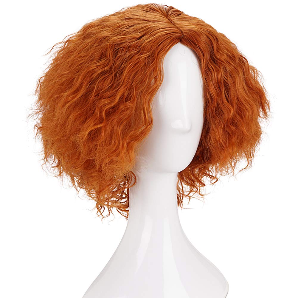 Morvally Short Messy Curly Light Brown Wigs - Heat Resistant Synthetic Hair for Cosplay, Halloween, Costume Parties & Daily Wear - Unisex Wig for Women & Men