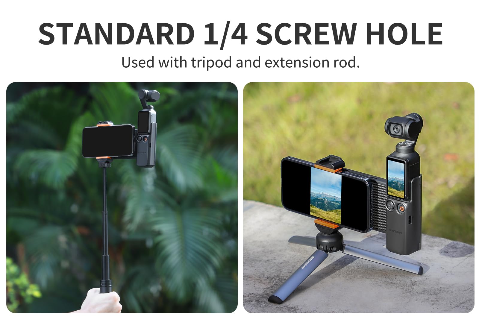 DJI Osmo Pocket 3 Expansion Support - Compatible Phone Mount & Accessories for DJI Pocket 3 | Perfect for Vlogging, Travel Filming & Content Creation