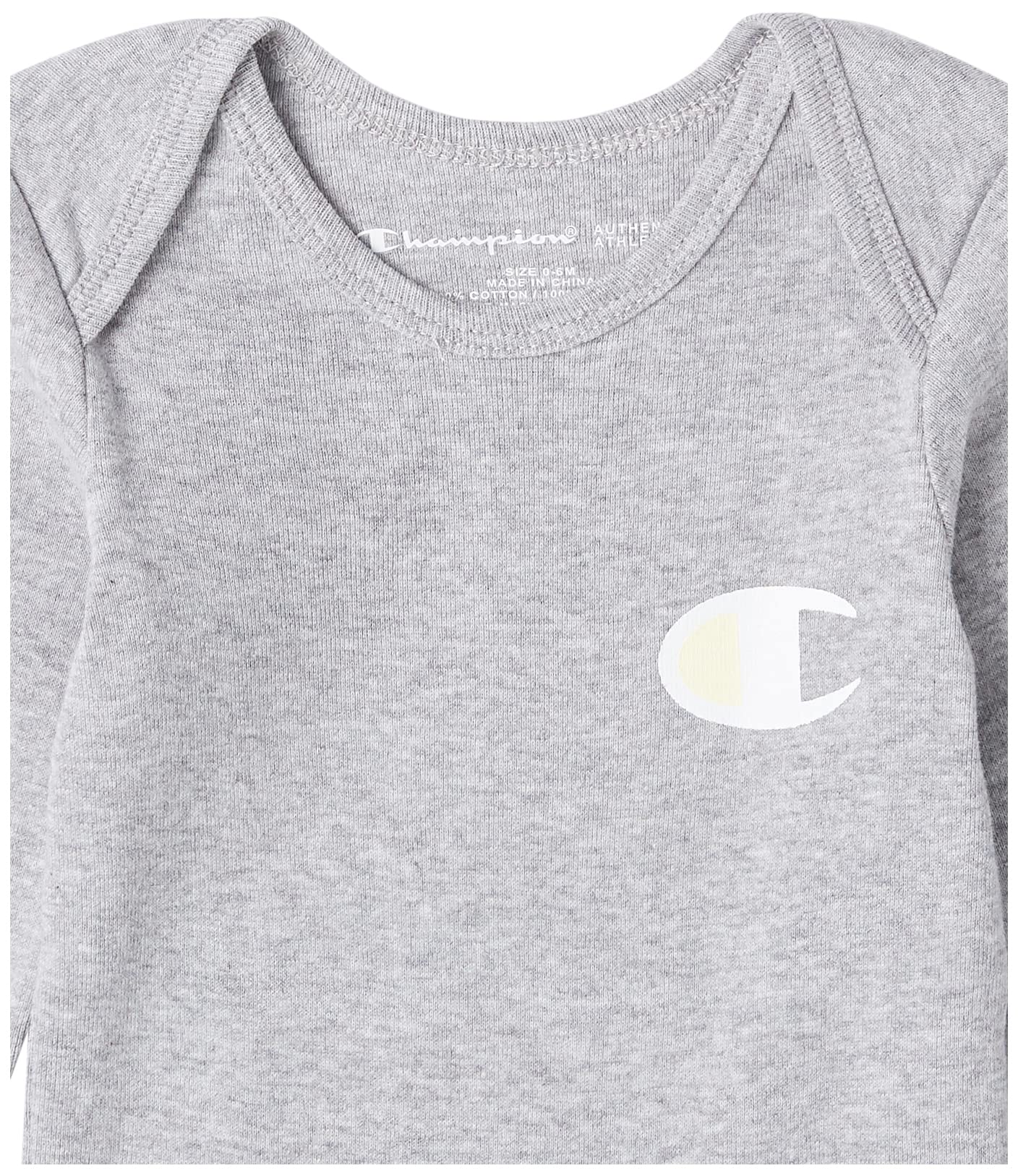 Champion 5-Pack Long Sleeve Baby Bodysuits - Gender Neutral Infant Clothes for 0-6 Months (Multiple Colors) - Soft & Comfortable for Everyday Wear, Playtime & Nursery Outfits