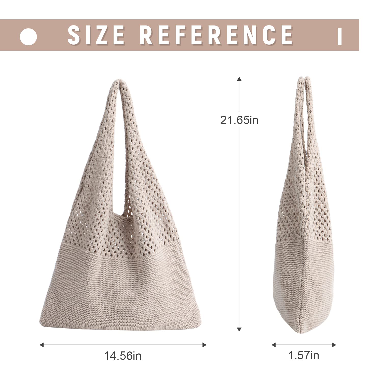 Crochet Mesh Tote Bag for Women - Retro Summer Hobo Shoulder Bag with Flower Knit Design, Casual Beach Purse for Shopping, Travel & Outdoor Activities