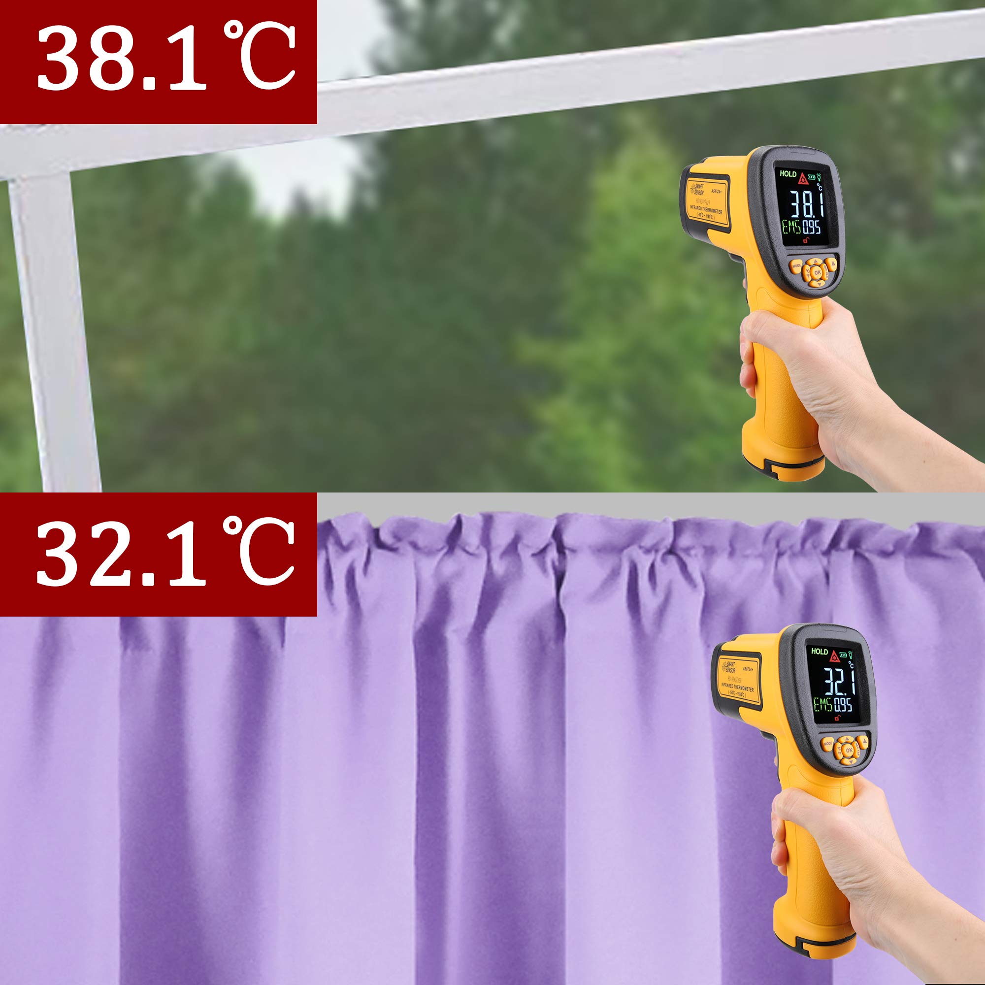 Lavender Purple 100% Blackout Curtains 45 Inch Length - Thermal Insulated Nursery Drapes with Black Lining & Rod Pocket (42