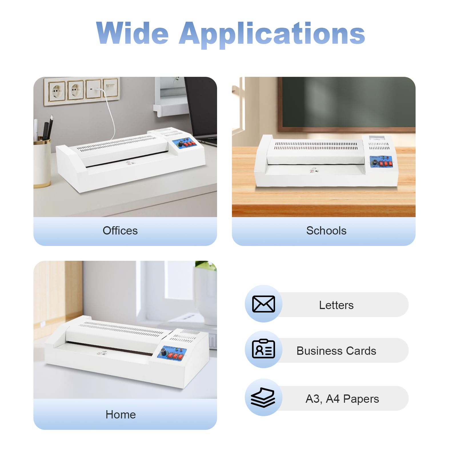 A3 A4 Hot & Cold Film Laminator Machine - 13 Inch Thermal Laminating Equipment with Roller System for Home & Office Use | Perfect for Document Protection, Photo Preservation, and Craft Projects
