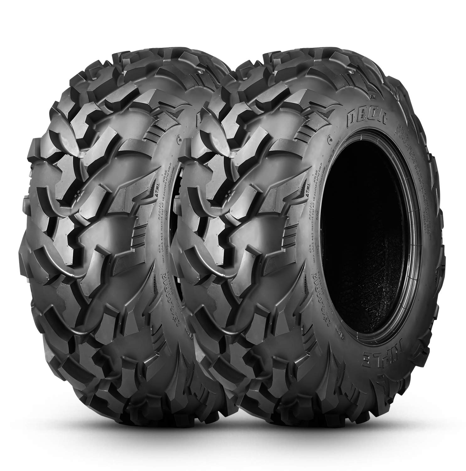 OBOR Riple 25x8R12 ATV Tires (2 Pack) - 6PR All-Terrain Mud Tires for GNCC Racing, UTV & SXS - Durable Radial Tires for Off-Road Adventures, Trail Riding & Mud Terrain Performance
