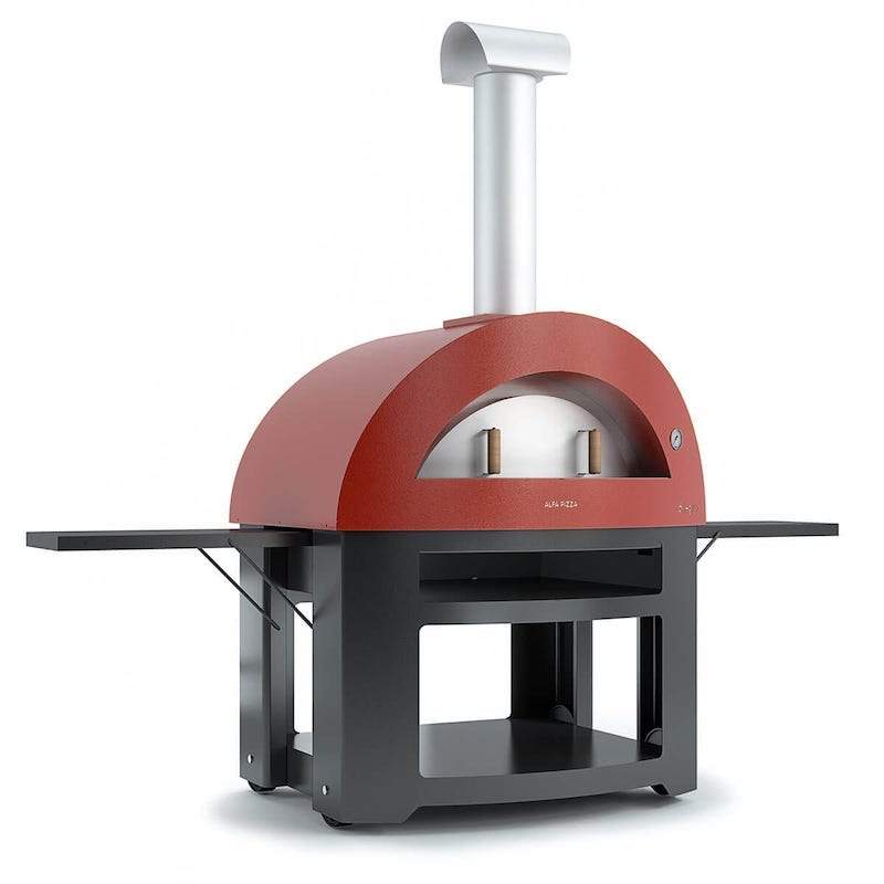 **Alfa Allegro Wood Fired Pizza Oven with Cart – Portable Outdoor Pizza Maker for Backyard, Patio & Camping – Authentic Italian Pizza Oven for Home Use**