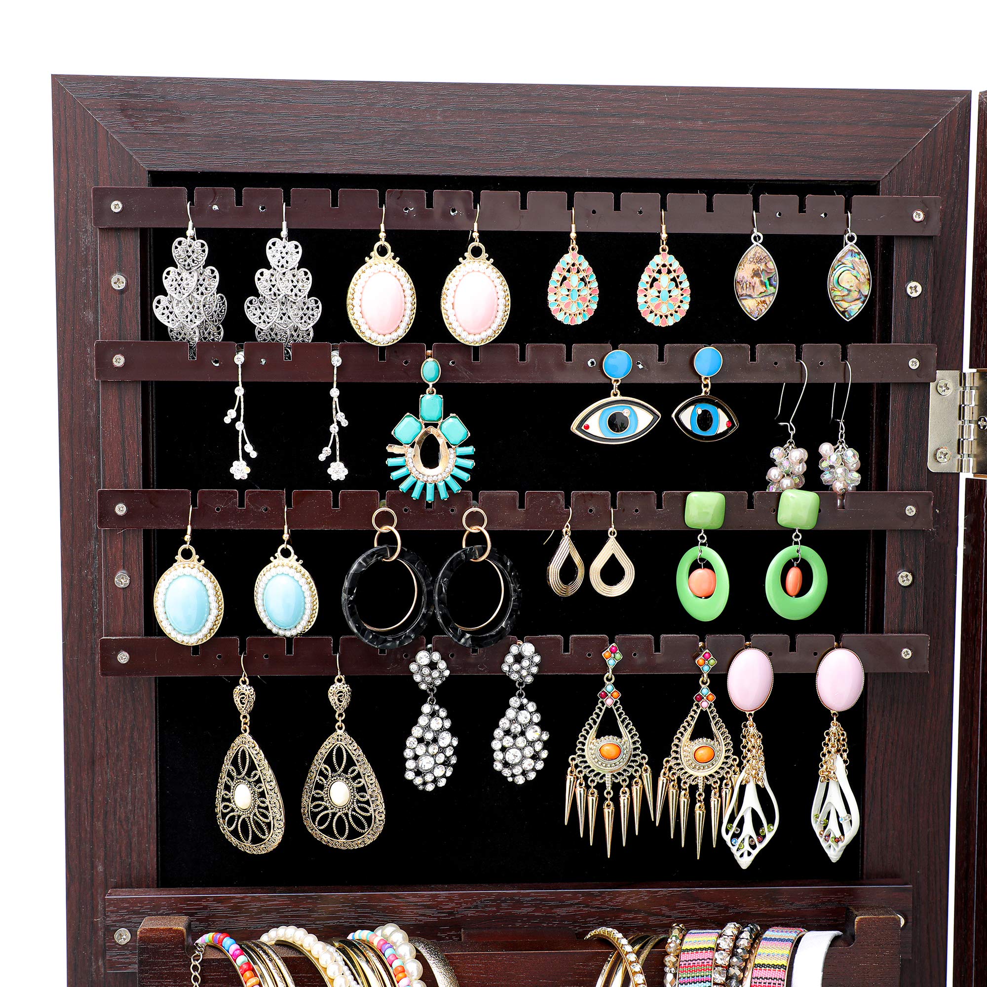 Fashion Jewelry Storage Mirror Cabinet - Hanging Door/Wall Organizer for Bedroom