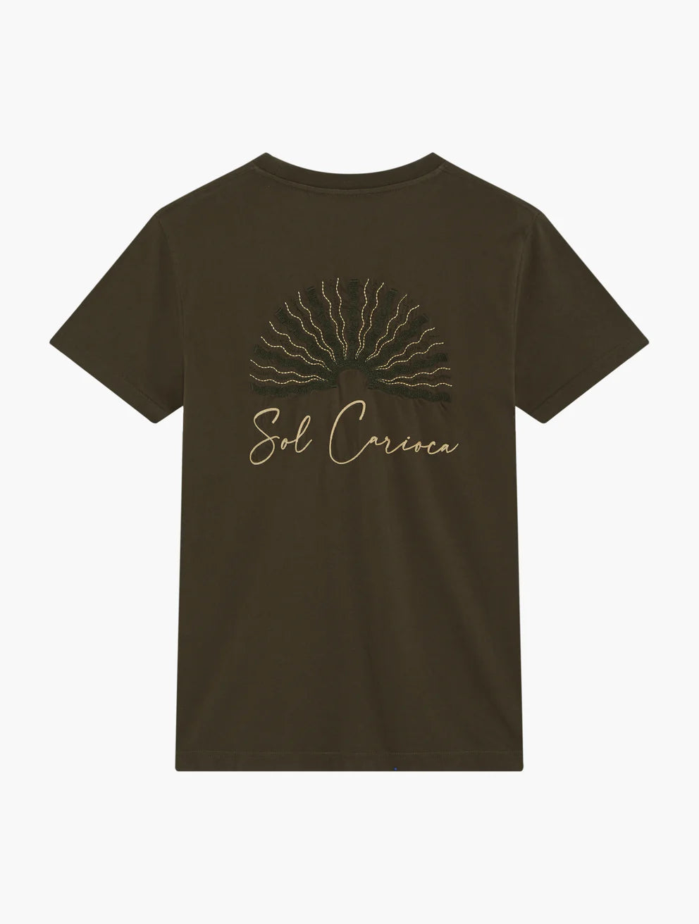 FRESCOBAL CARIOCA Dinis Embroidered Cotton T-Shirt for Men - Soft Breathable Casual Tee - Perfect for Beach, Vacation and Summer Outfits
