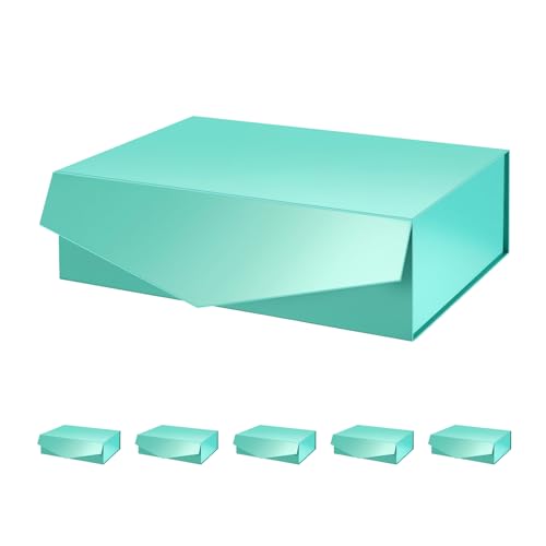 13.5x9x4.1 Inch-Green-Pack of 6