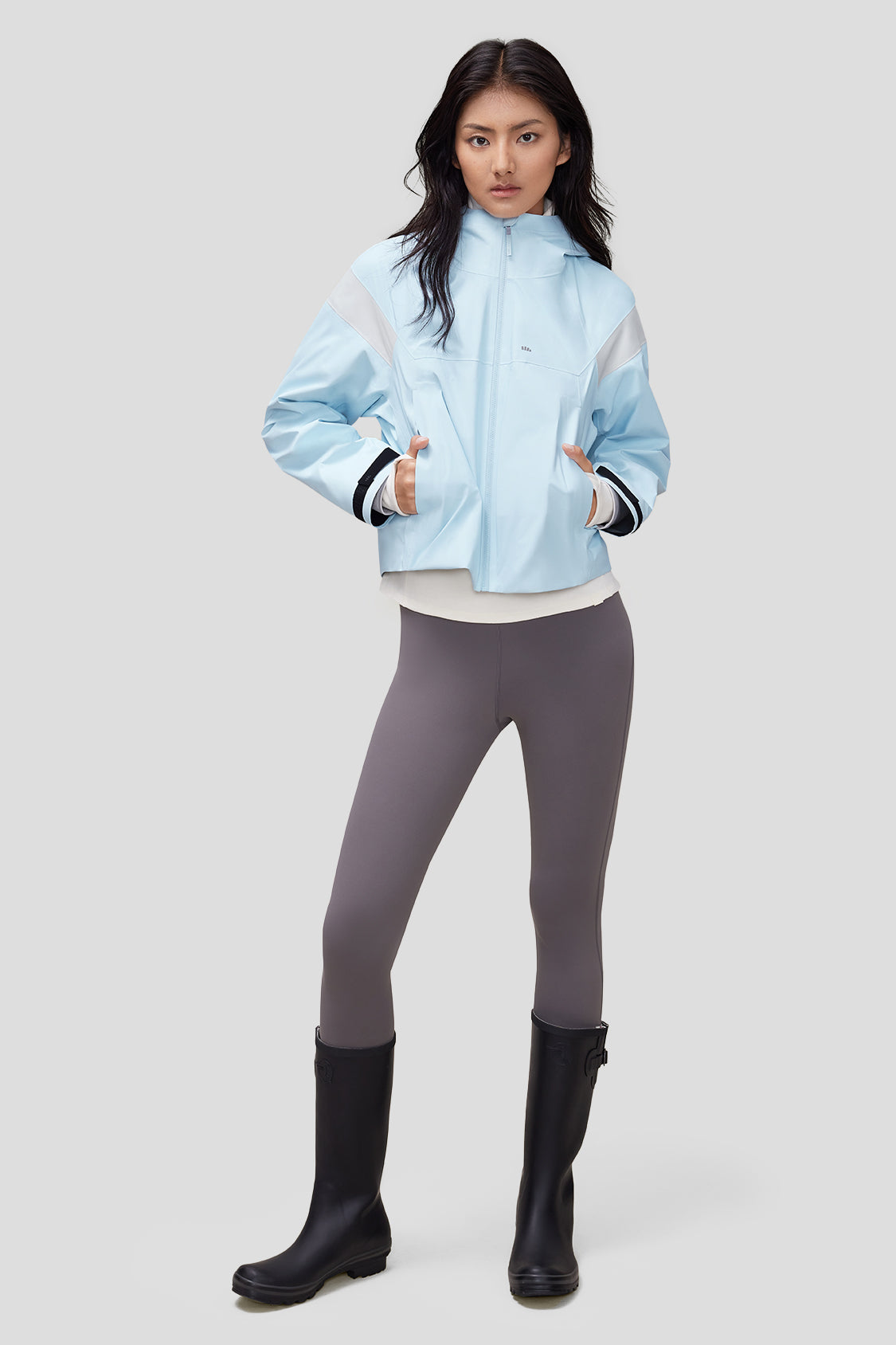 Women's Lightweight 3-in-1 Windbreaker Jacket with Hood - Waterproof Raincoat & Warm Fleece Lining for Hiking, Running & Outdoor Activities