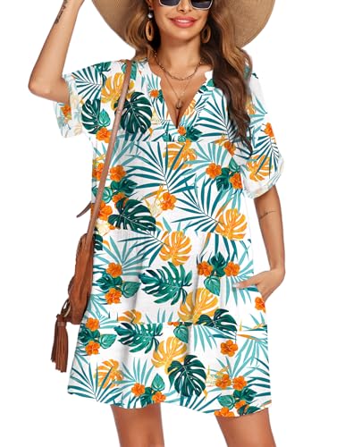 Green Orange Floral