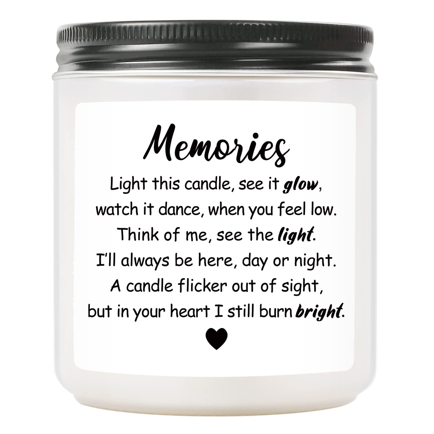 Memorial Candles for Loved Ones - 7oz Soy Candle Gift Set for Sympathy, Condolence & Bereavement (Mother, Father, Spouse, Sibling) - Perfect for Funeral, Memorial Service & Comforting Grieving Families