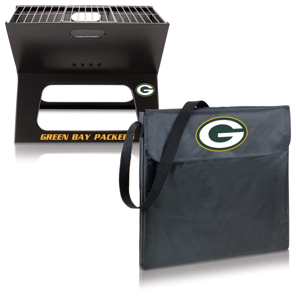 Portable NFL X-Grill Charcoal BBQ Grill for Camping, Tailgating & Outdoor Cooking - Perfect for Backyard, Picnics & Game Day Parties