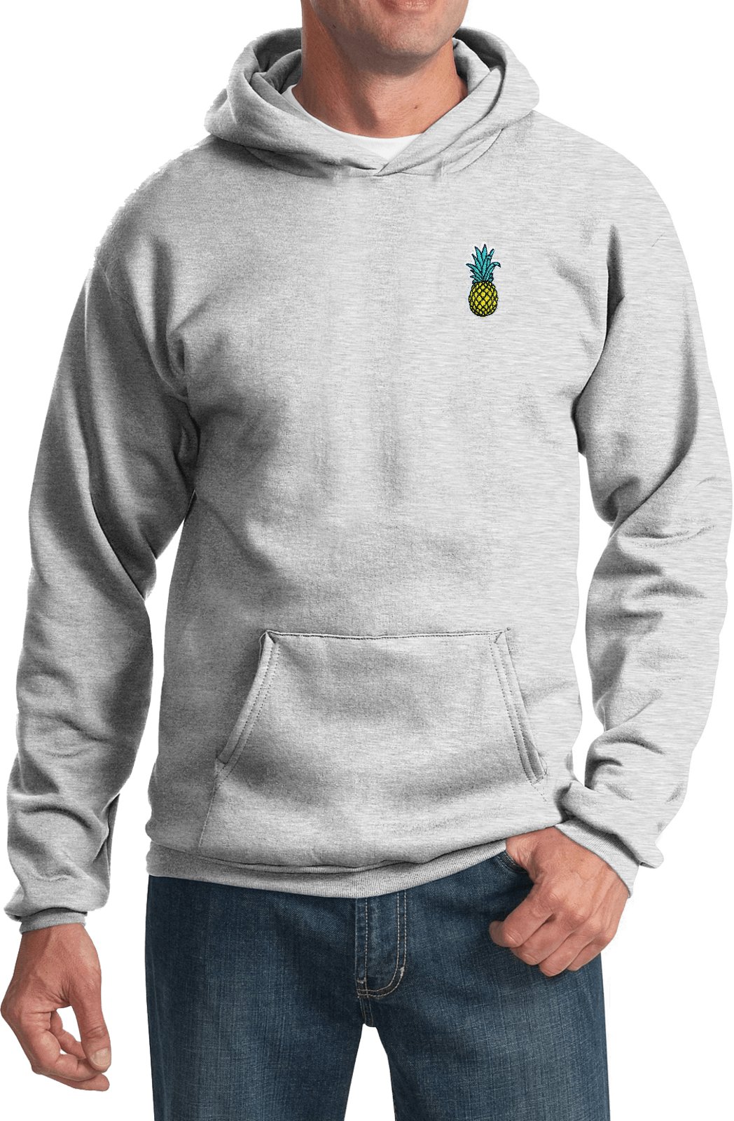 Stylish Men's Pineapple Print Hoodie with Patch Pocket - Trendy Streetwear for Casual Outings & Summer Fashion