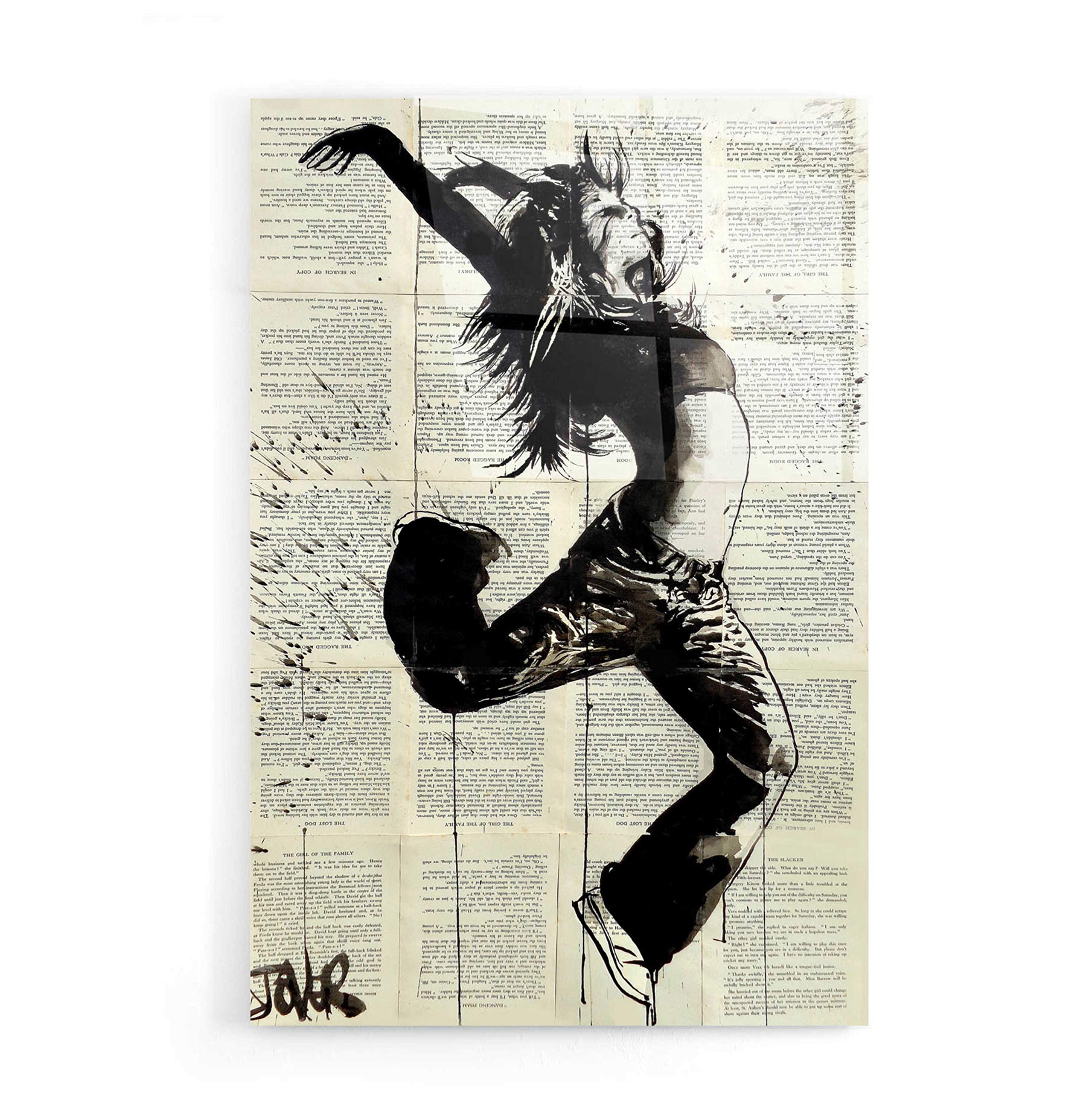Epic 'Energy' Acrylic Glass Wall Art by Loui Jover - 16x24 Inches Modern Abstract Painting for Living Room, Bedroom & Office Decor