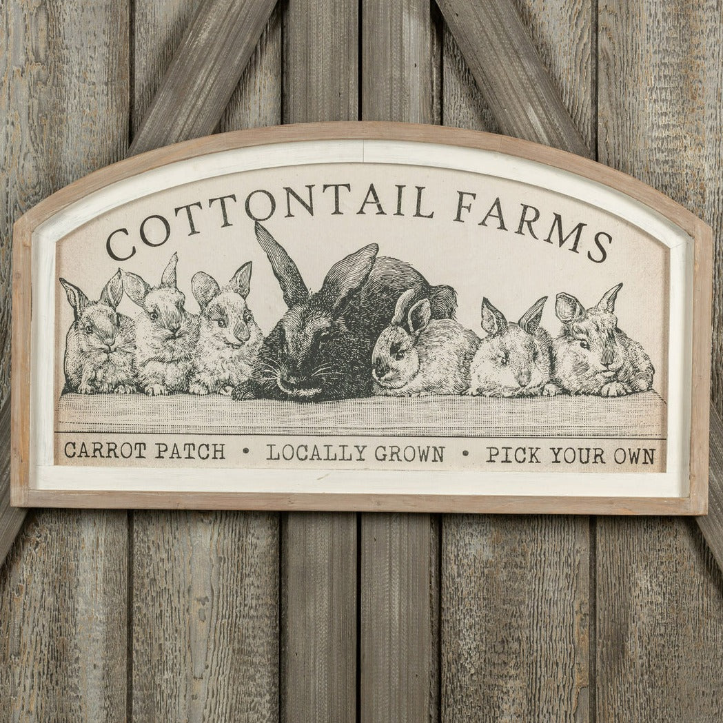 Cottontail Farms Sign - Rustic Farmhouse Decor for Home & Garden - Perfect for Country Living, Farmhouse Style, and Outdoor Decor