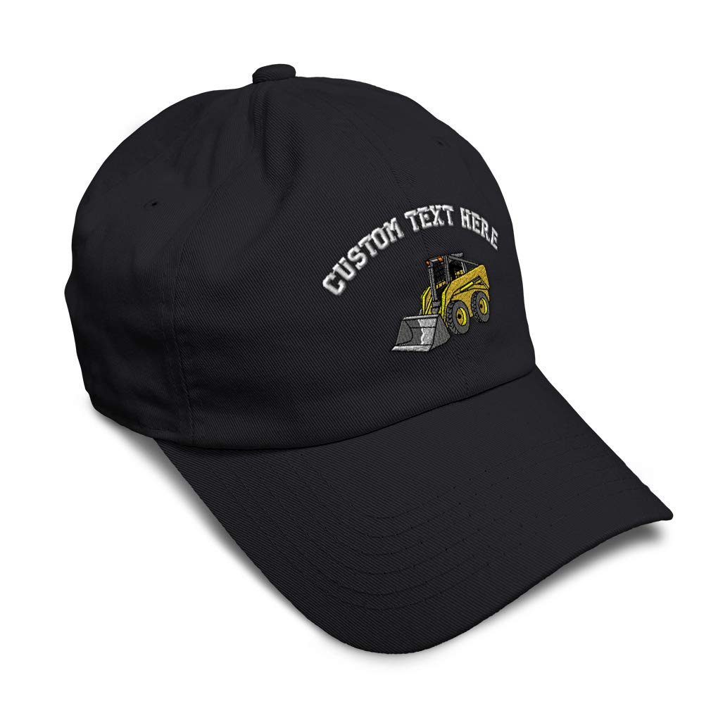 Soft Cotton Twill Baseball Cap with Skid Steer & Bulldozer Embroidery - Adjustable Dad Hat for Men & Women | Perfect for Truck Drivers, Construction Workers & Heavy Equipment Enthusiasts