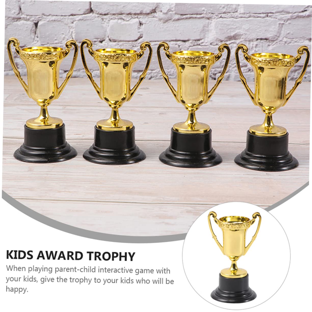 Anneome 40-Piece Kids Trophy Set - Mini Cup Trophies, Awards & Prizes for Children - Reusable Sports & Academic Achievement Trophies - Perfect for School, Sports, and Classroom Rewards