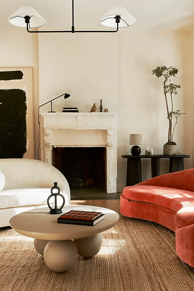 Handmade Kalle Sculptural Console Table - Solid Wood Entryway Table with Unique Design | Perfect for Hallway, Living Room & Foyer Decor