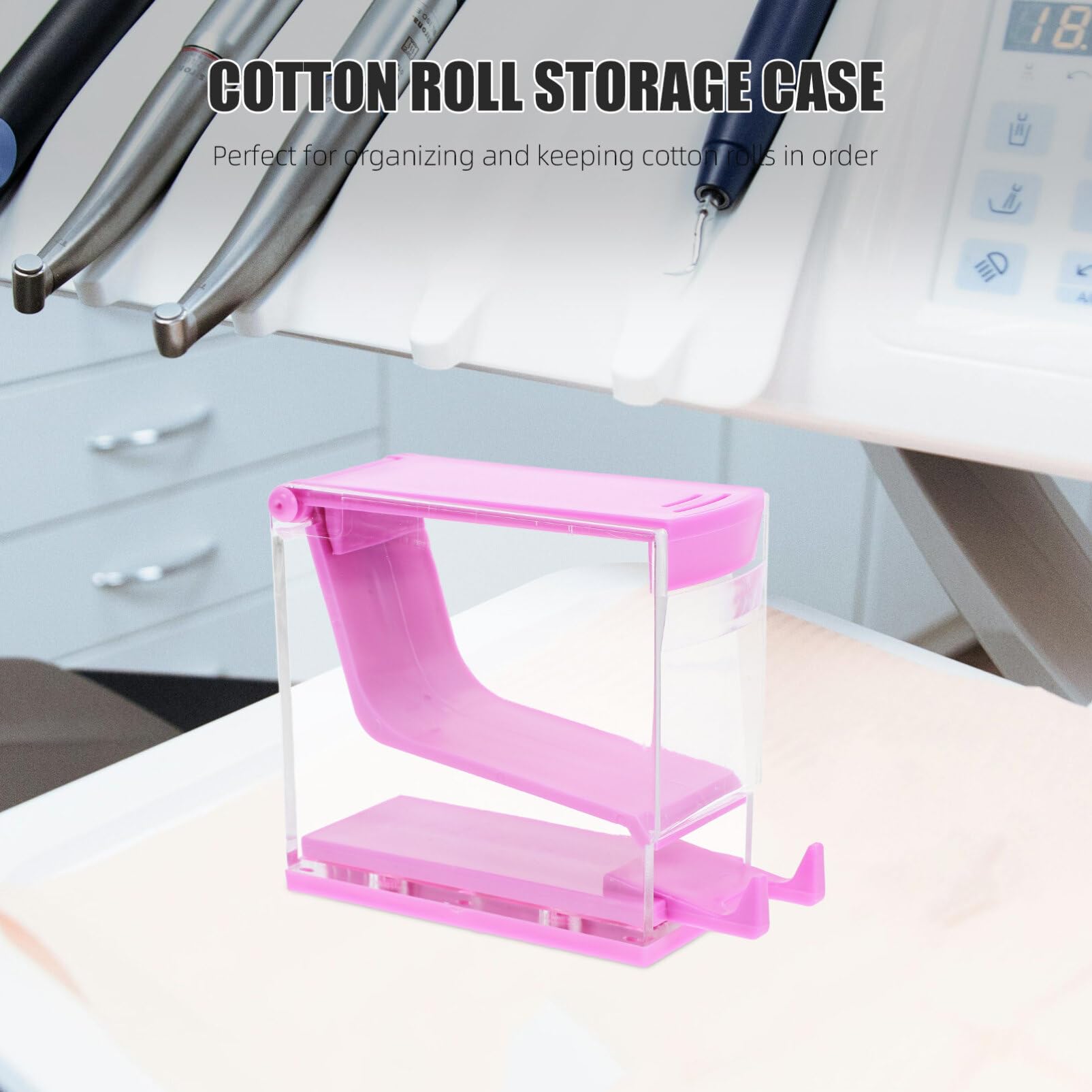 iplusmile Dental Cotton Rolls Dispenser - Press Type Cotton Roll Holder Organizer with Non-Slip Base | Perfect for Dental Clinics, Home Use & Professional Offices (Violet)