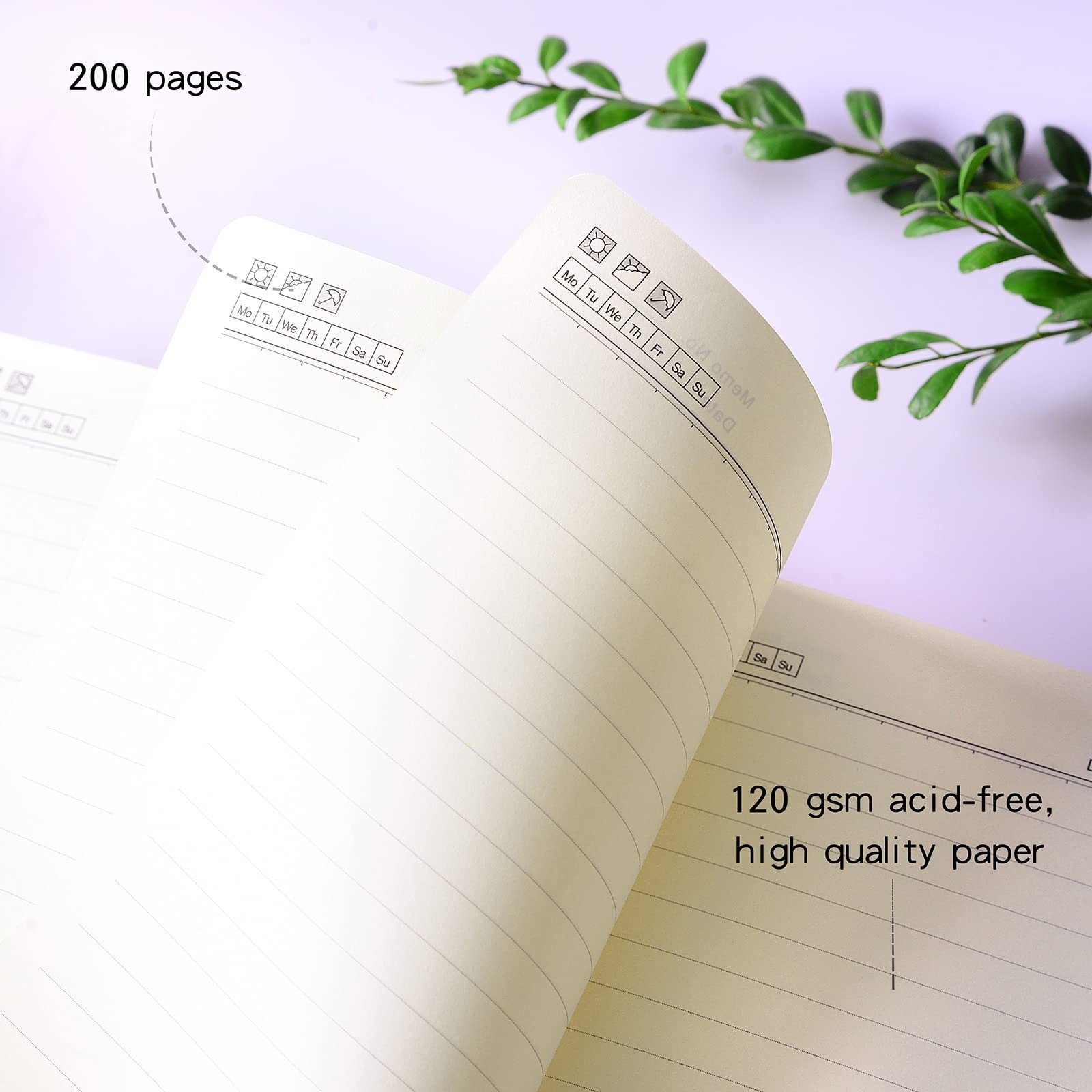 2-Pack Lined Journal Notebooks Bulk - 5.7
