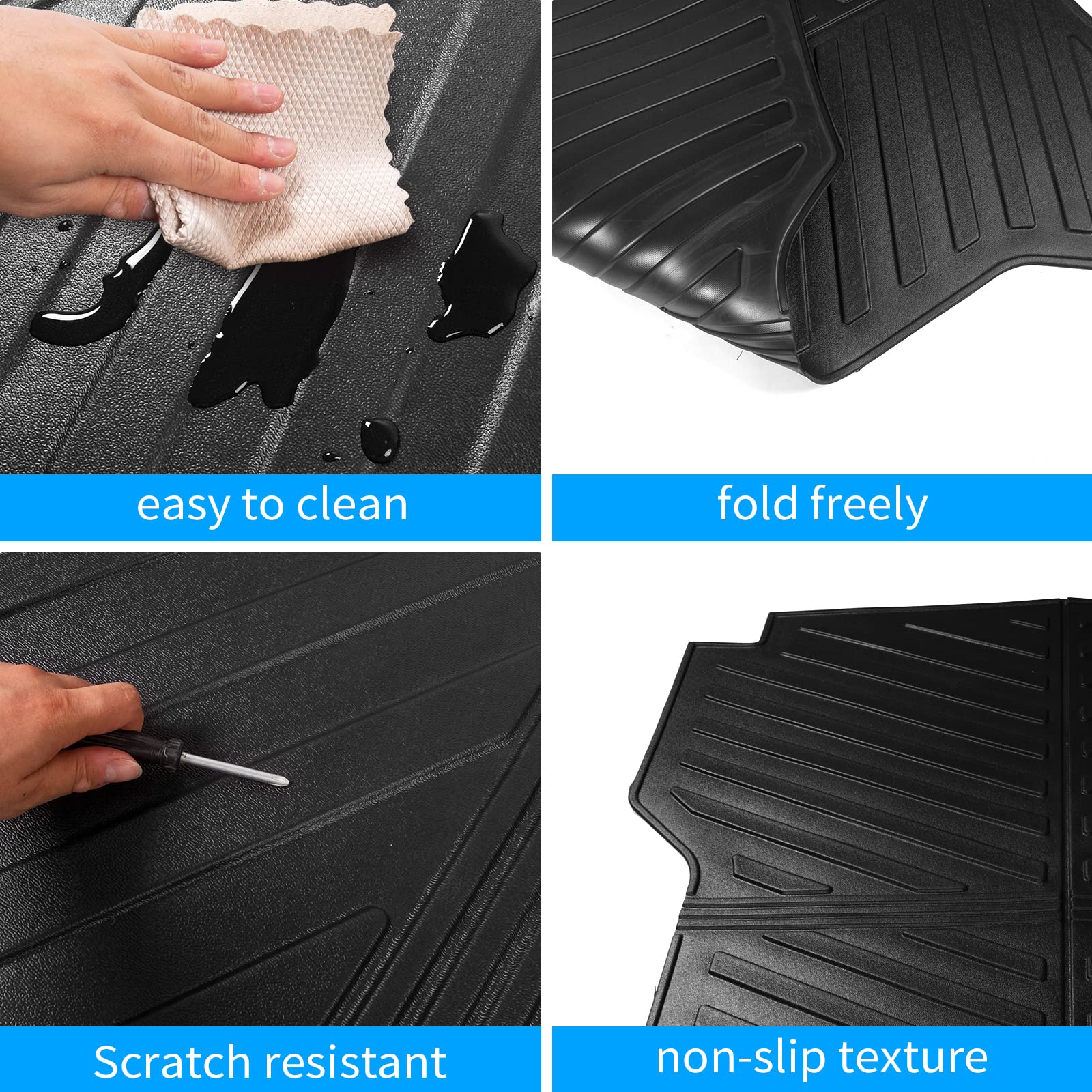 2022 Toyota Tacoma Truck Bed Mat - Heavy Duty Bed Liner Compatible with 2005-2023 Tacoma 6ft Long Bed | Non-Slip Protection for Cargo & Tools | Perfect for Hauling, Camping & Work Site Use