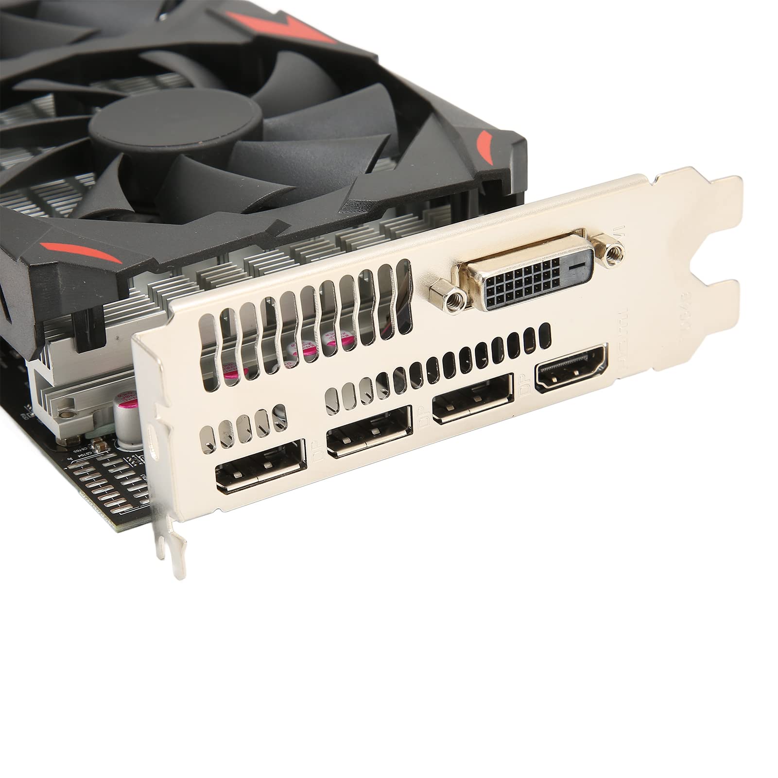 Yctze RX580 8GB GDDR5 256Bit PCIe 3.0 Gaming Graphics Card with Dual Cooling Fans - 3x DisplayPort/HDMI/DVI, 4K 60Hz Output - Perfect for PC Gaming, Video Editing & Crypto Mining