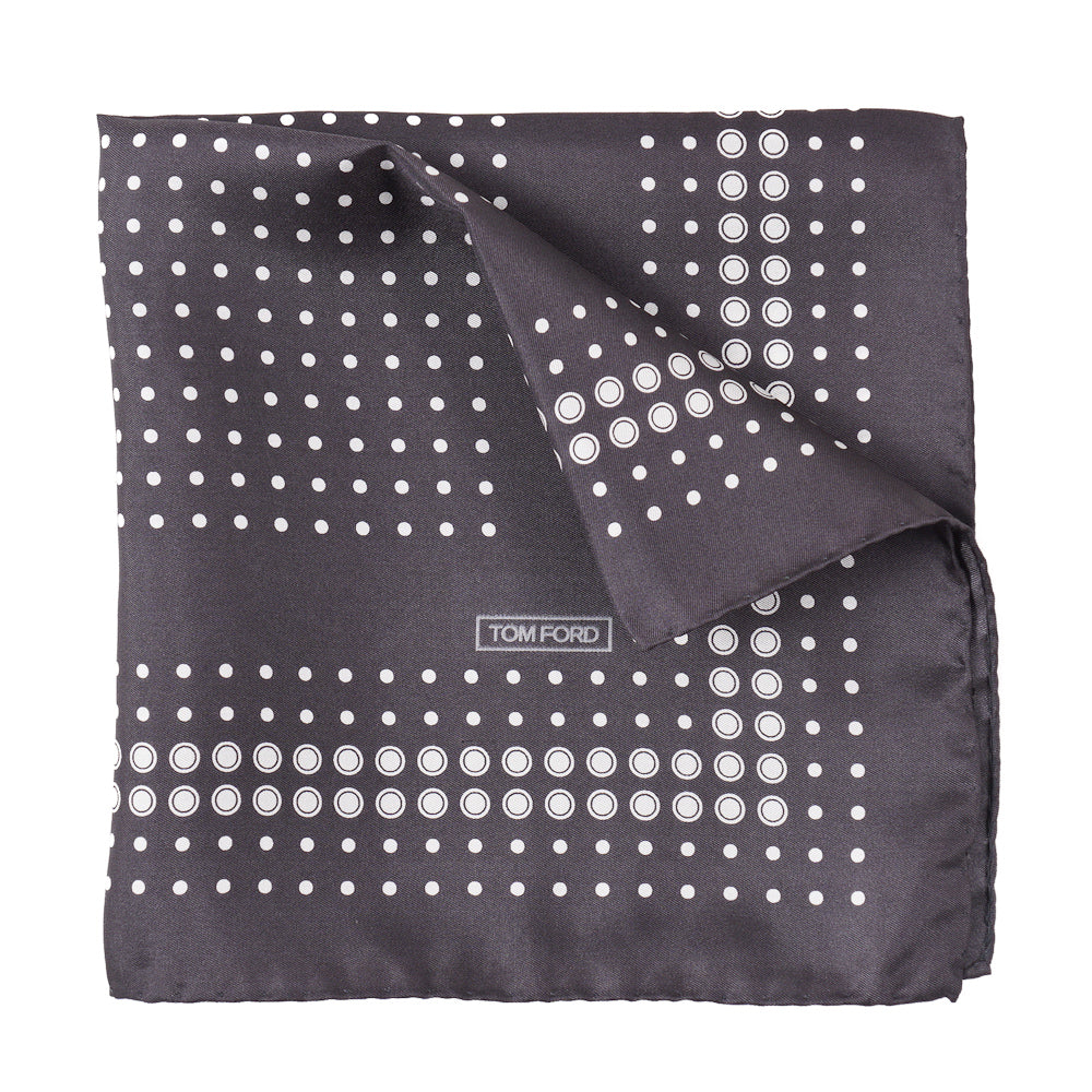Tom Ford Silk Pocket Square - Luxury Dot Print Designer Handkerchief for Men | Perfect for Weddings, Business Meetings & Formal Events