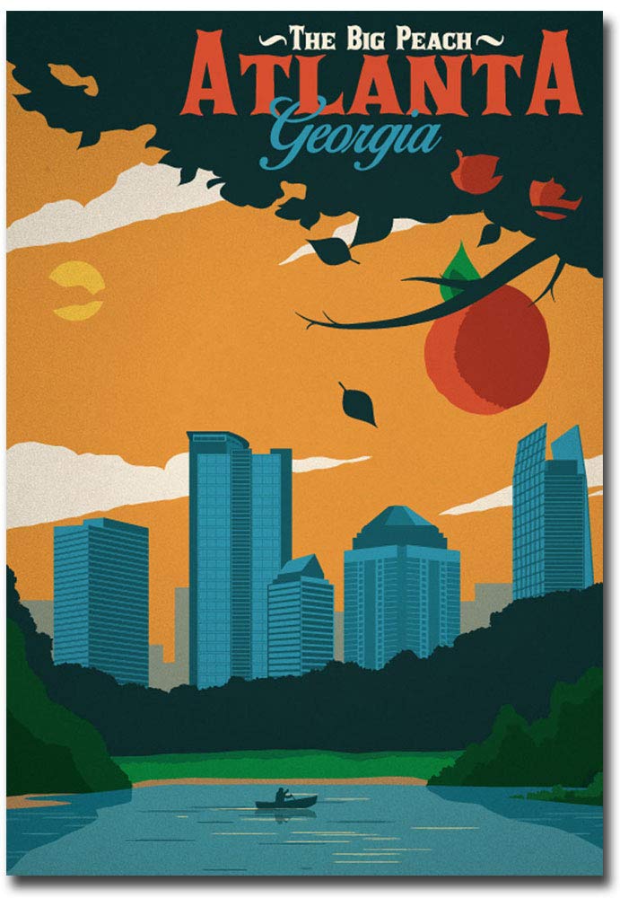 Vintage Atlanta Travel Souvenir Fridge Magnet - 2.5
