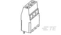 282901-2 PCB Mount Terminal Block, 2nd Level Stacking with Interlock, 5.08mm Pitch (100-Pack) - Perfect for Industrial Control Panels and Electrical Wiring Projects