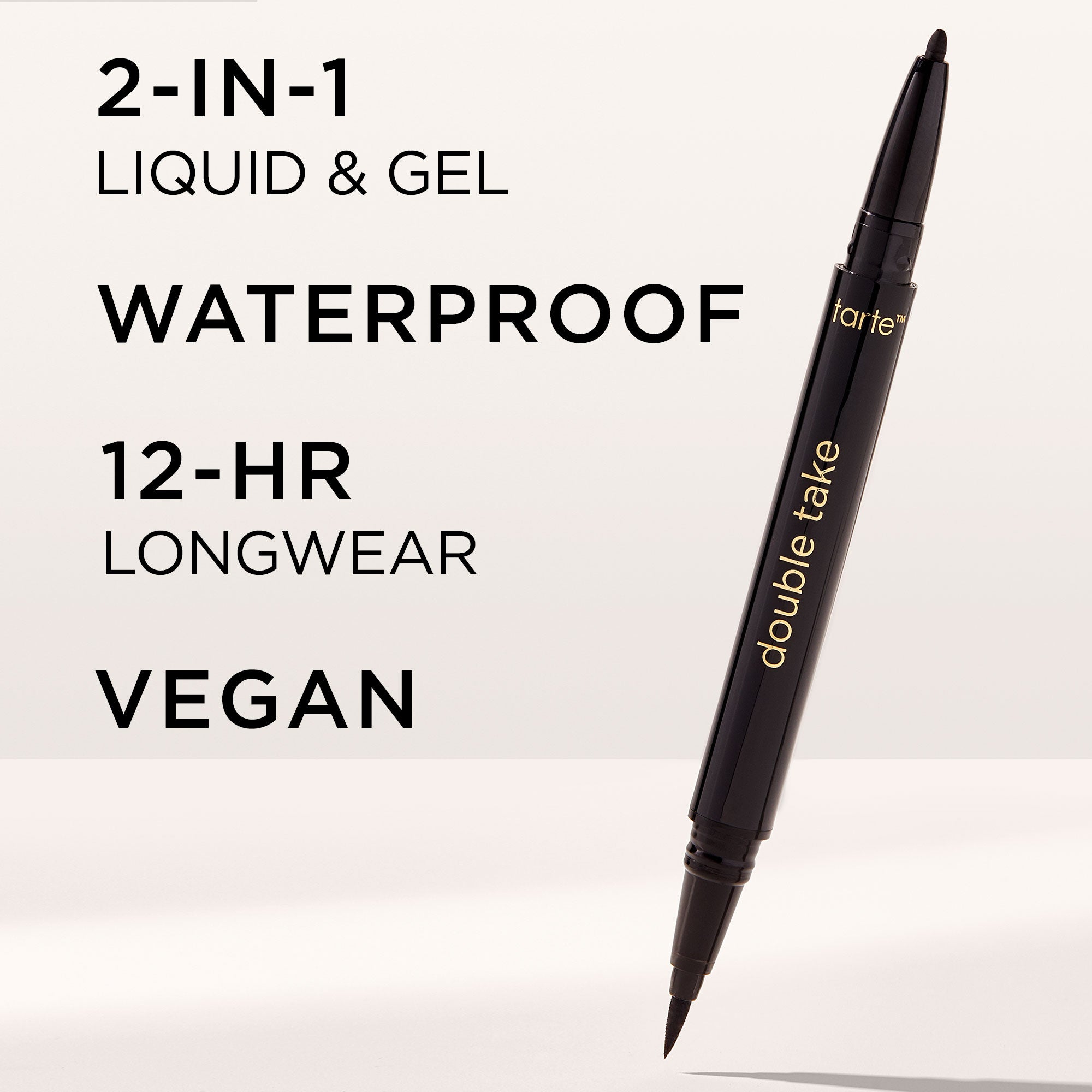 Double Take Eyeliner Bonus Set - Waterproof & Smudge-Proof Liquid Eyeliner with Bonus Brush - Perfect for Day to Night Makeup Looks, Parties & Special Occasions