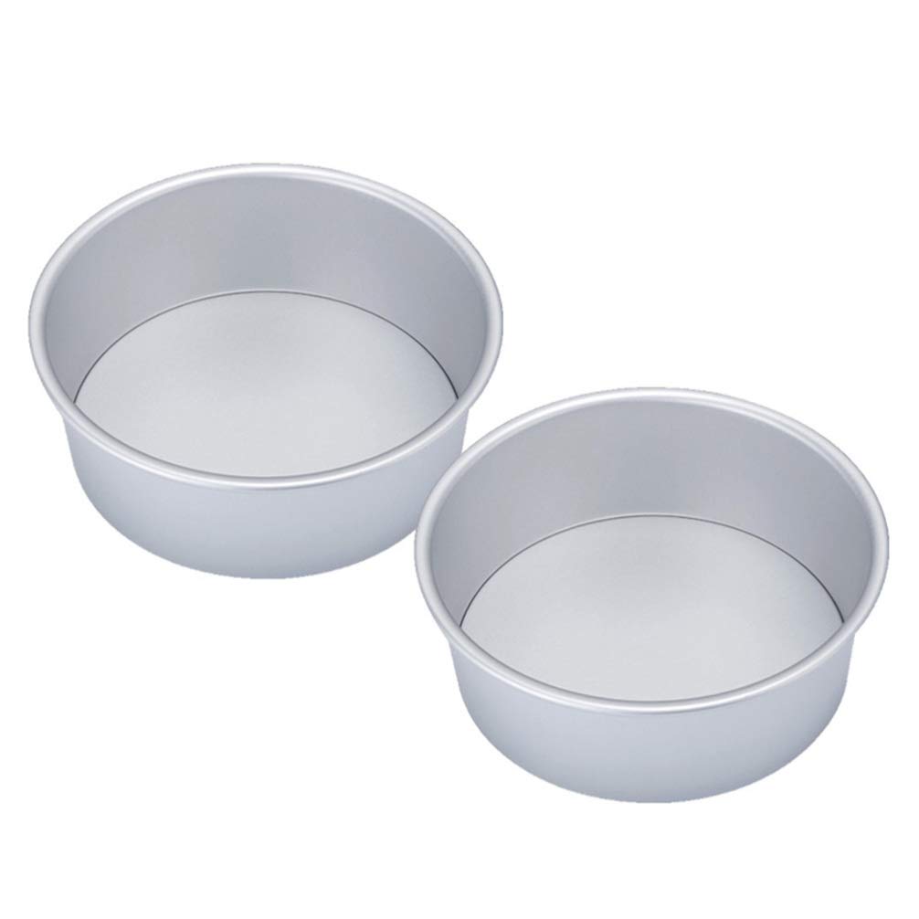 8 Inch & 6 Inch Non-Stick Round Cake Pans Set of 2 - Hemoton Premium Alloy Baking Molds for Chiffon, Cheesecake, Bread Loaf - Perfect for Home, Restaurant & Kitchen Baking | Ideal for Birthday Cakes, Wedding Desserts & Holiday Treats
