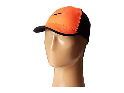 Nike Women's Featherlight Cap - Lightweight Adjustable Baseball Hat for Running, Hiking & Outdoor Activities - Hyper Orange/Black One Size