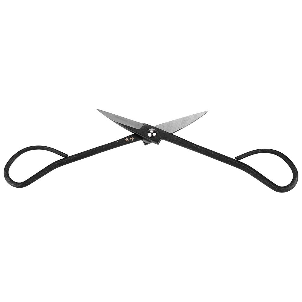 Premium Japanese Bonsai Scissors - Stainless Steel Pruning Shears for Bonsai Trees, Fruit Trees & Grape Vines - 190mm Professional Garden Trimming Tool (Black) - Perfect for Precision Pruning, Shaping & Maintenance