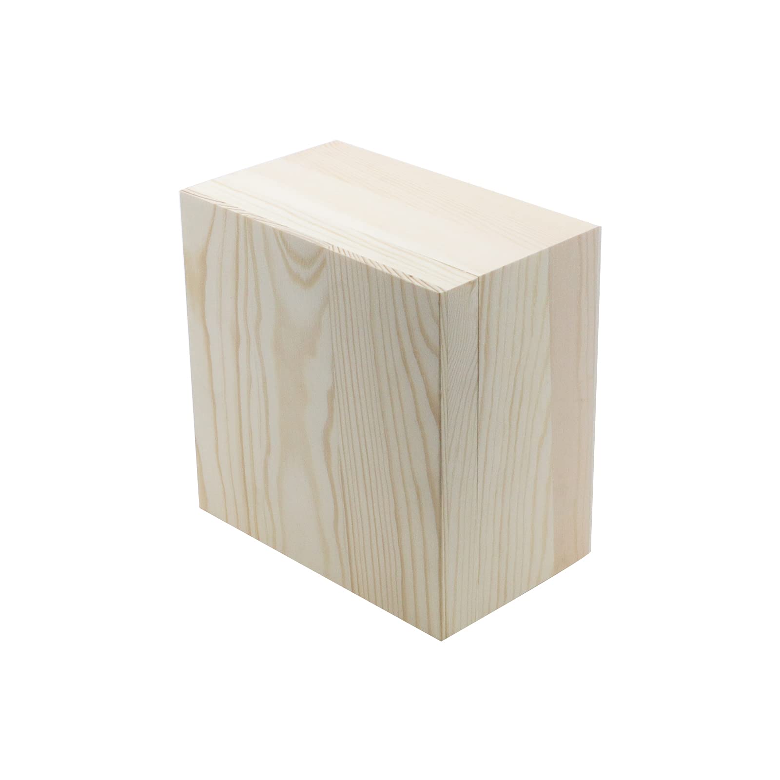 MY MIRONEY 2-Pack Unfinished Wooden Storage Box with Lid - 5.91