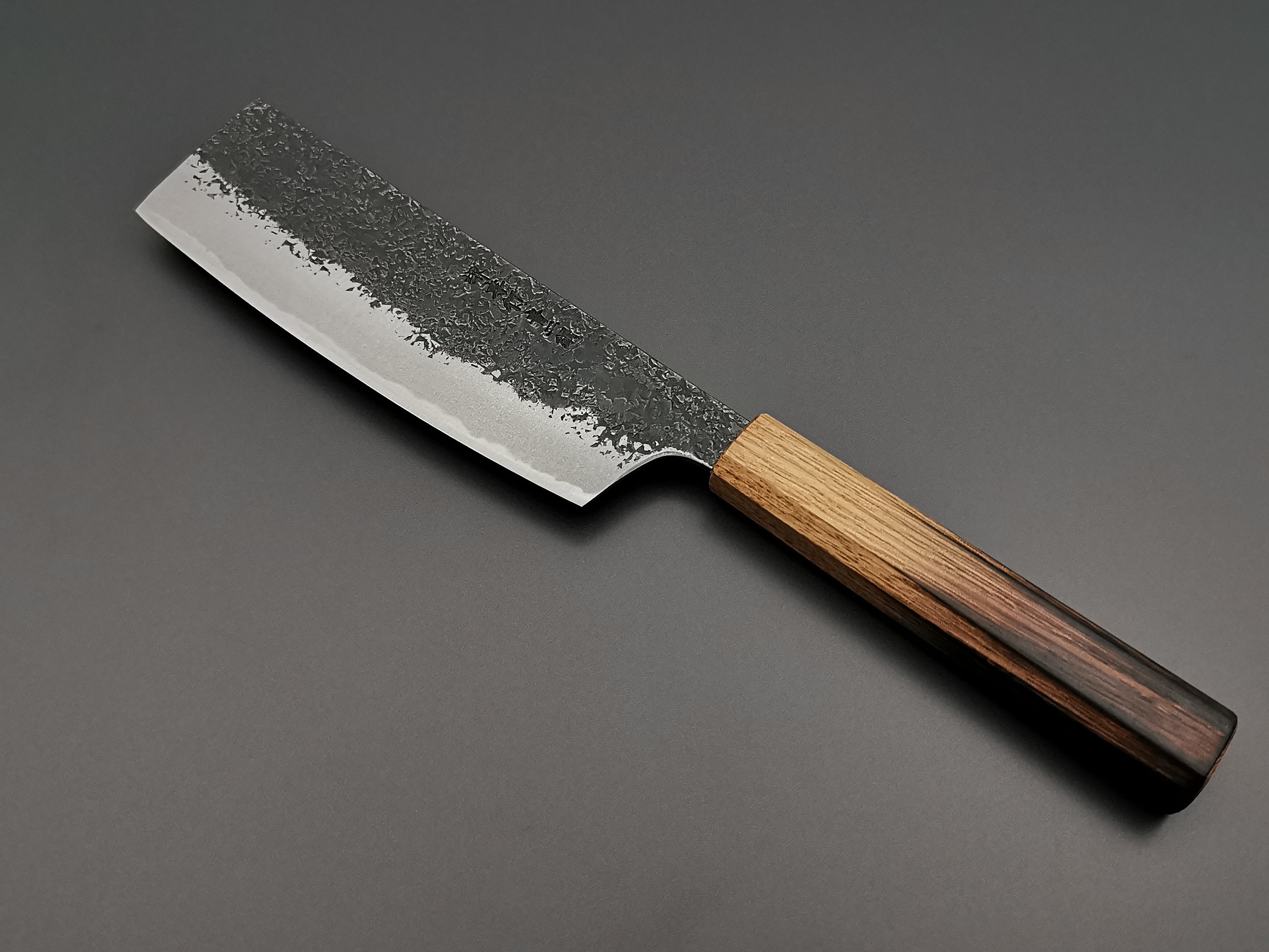 Premium Itsuo Doi Homura Guren Blue #2 Nakiri Knife - Japanese High-Carbon Steel Kitchen Knife for Professional Chefs & Home Cooking - Perfect for Slicing Vegetables, Herbs & Sushi Ingredients