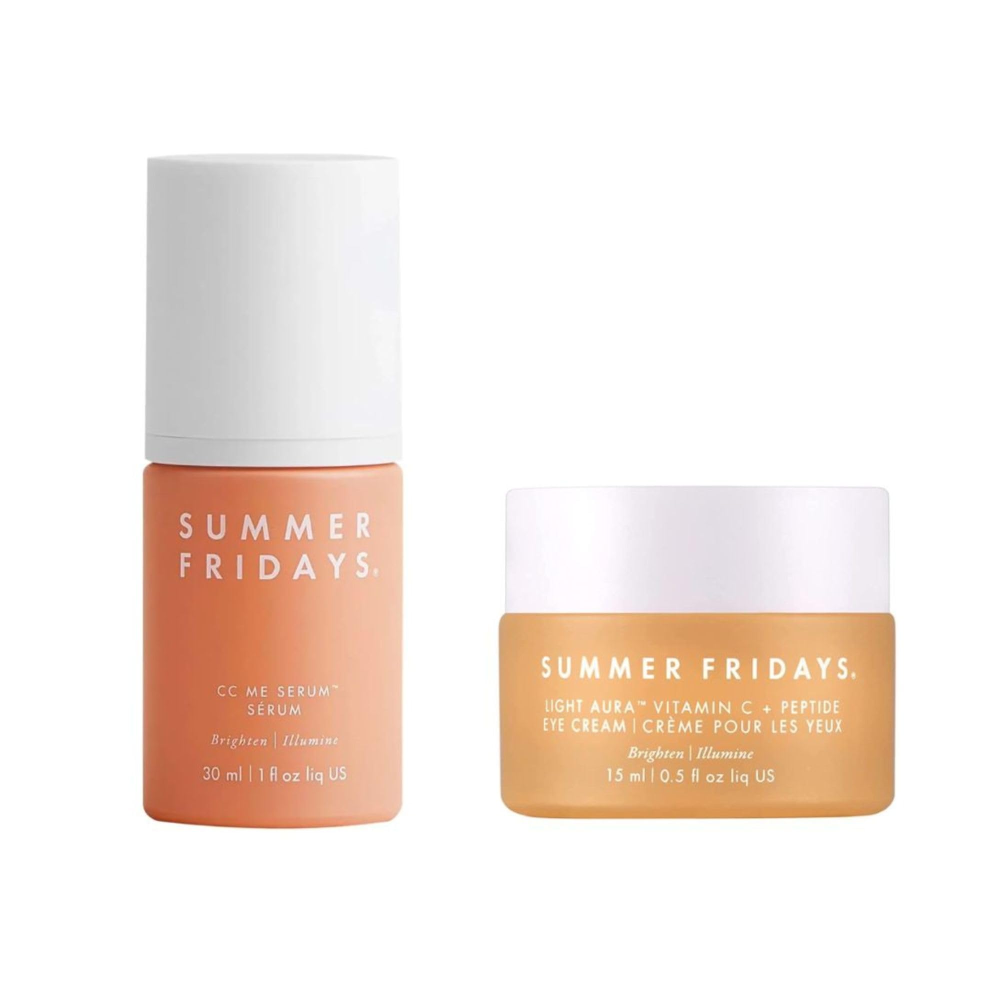 Summer Fridays Cloud Dew Gel Cream Face Moisturizer with Hyaluronic Acid & Ceramides (1.7 Fl Oz) + CC Me Vitamin C Serum with Niacinamide & Natural Antioxidants for Dark Spot Correction (1 Fl Oz) - Hydrating Skincare Set for Dry Skin, Day & Night Routine, Glowing Complexion