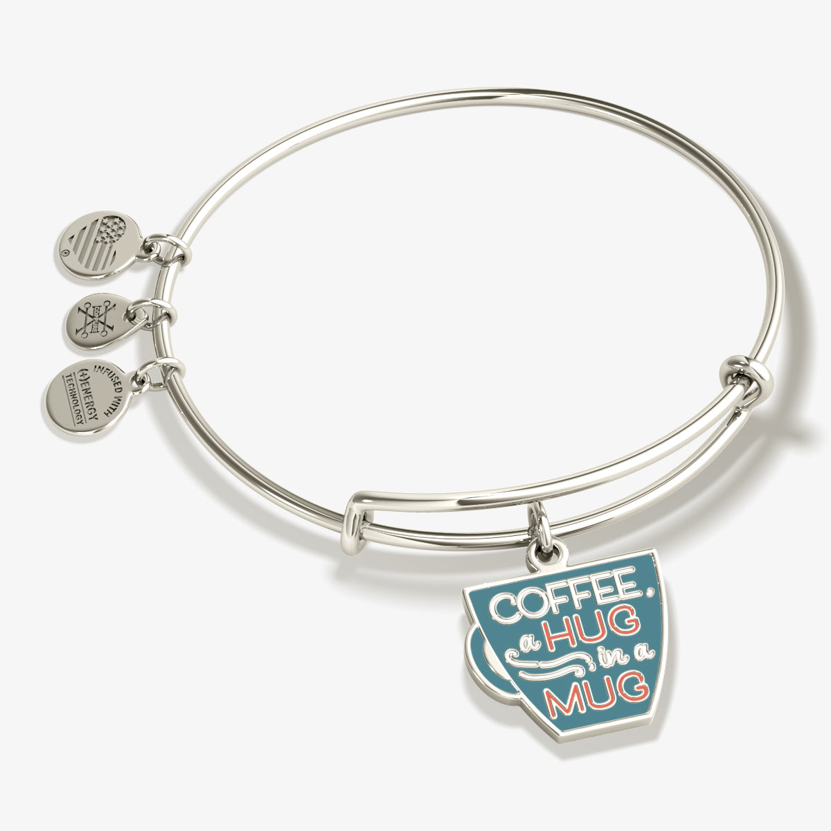 Stylish 'A Hug In A Mug' Coffee Charm Bangle - Perfect Gift for Coffee Lovers, Baristas & Friends (Great for Birthdays, Anniversaries & Everyday Wear)